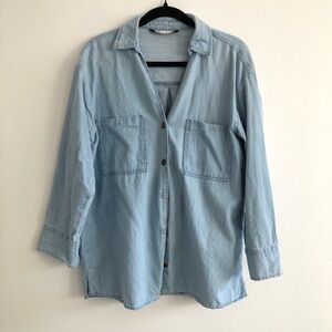 Zara Sky Blue Denim Shirt